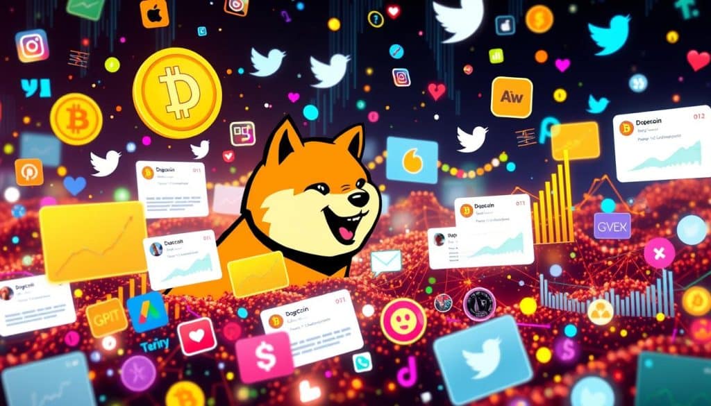 Influencia de redes sociales en Dogecoin